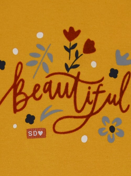 TEE SHIRT JULIA INTERLOCK MANCHES LONGUES ENFANT - Kiabi