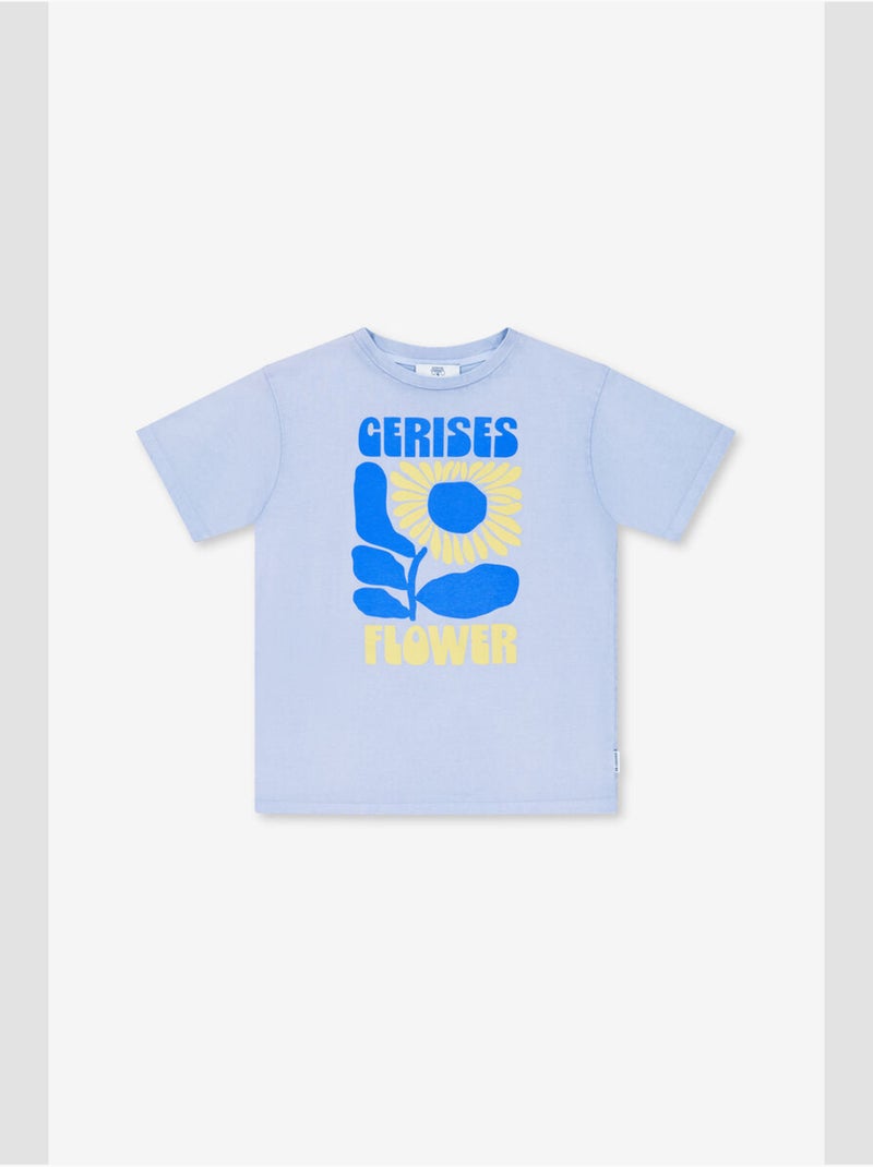 Tee-Shirt JUNEGI 'Le Temps Des Cerises' Bleu - Kiabi