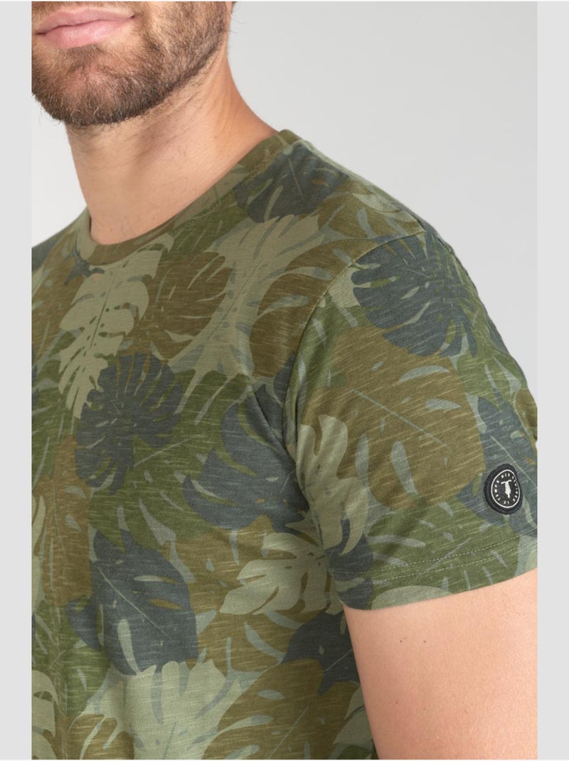 Tee-Shirt JUNG 'Le Temps Des Cerises' Vert - Kiabi