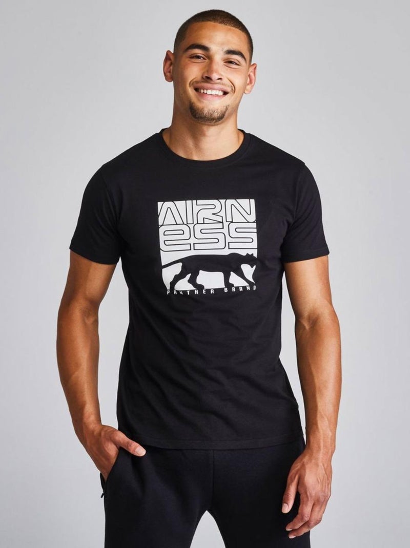 TEE SHIRT JUST NOW Airness Noir - Kiabi