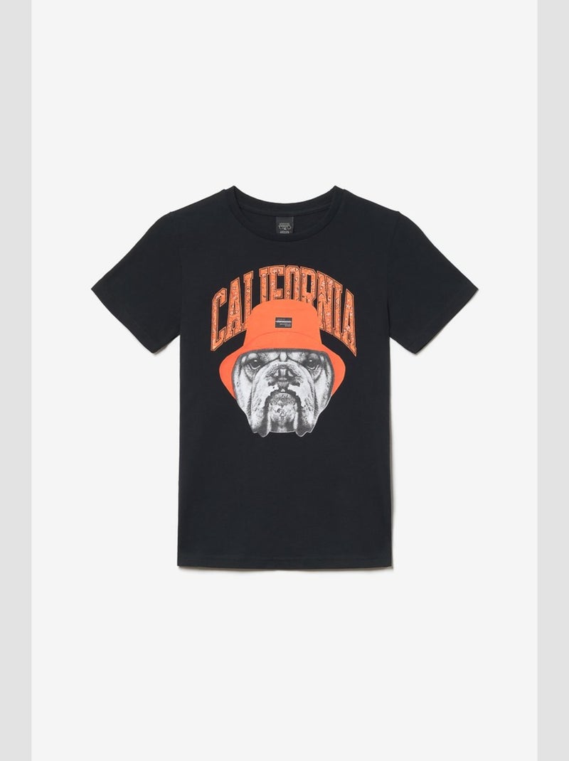Tee-Shirt KABIBO 'Le Temps Des Cerises' Noir - Kiabi