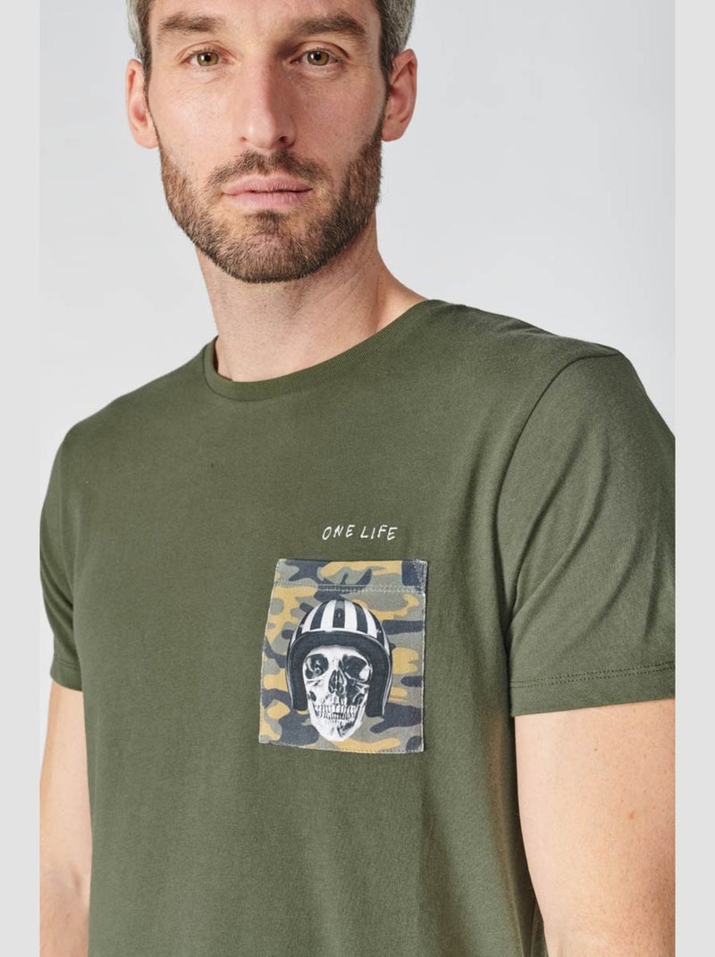 Tee-Shirt KAISER 'Le Temps Des Cerises' Vert - Kiabi