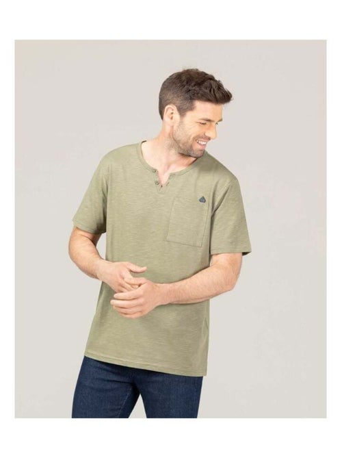 Tee-shirt kaki clair Homme - Kiabi