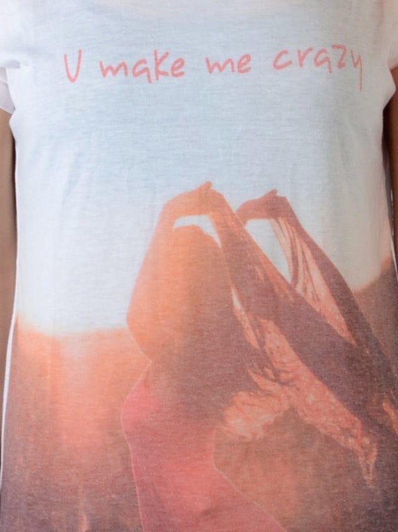 Tee Shirt Kaporal Boty Blanc Blanc - Kiabi