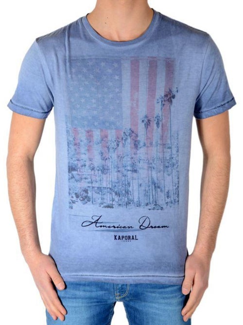 Tee Shirt Kaporal Enfant Crag Bleu Stone - Kiabi