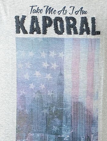 Tee Shirt Kaporal Enfant Leder Grey Melanged