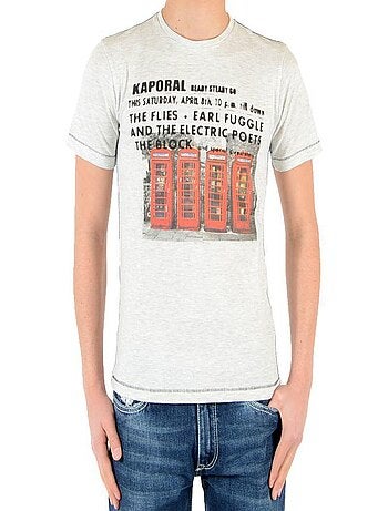 Tee Shirt Kaporal Enfant Thoop Ecru Melanged