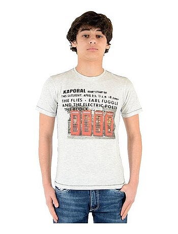 Tee Shirt Kaporal Enfant Thoop Ecru Melanged