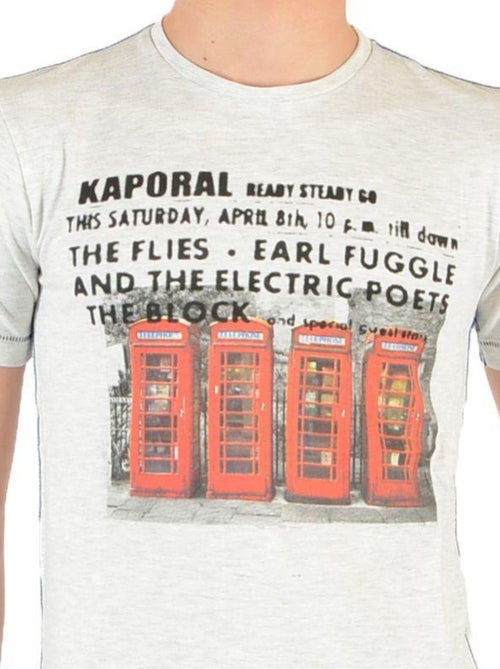 Tee Shirt Kaporal Enfant Thoop Ecru Melanged - Kiabi