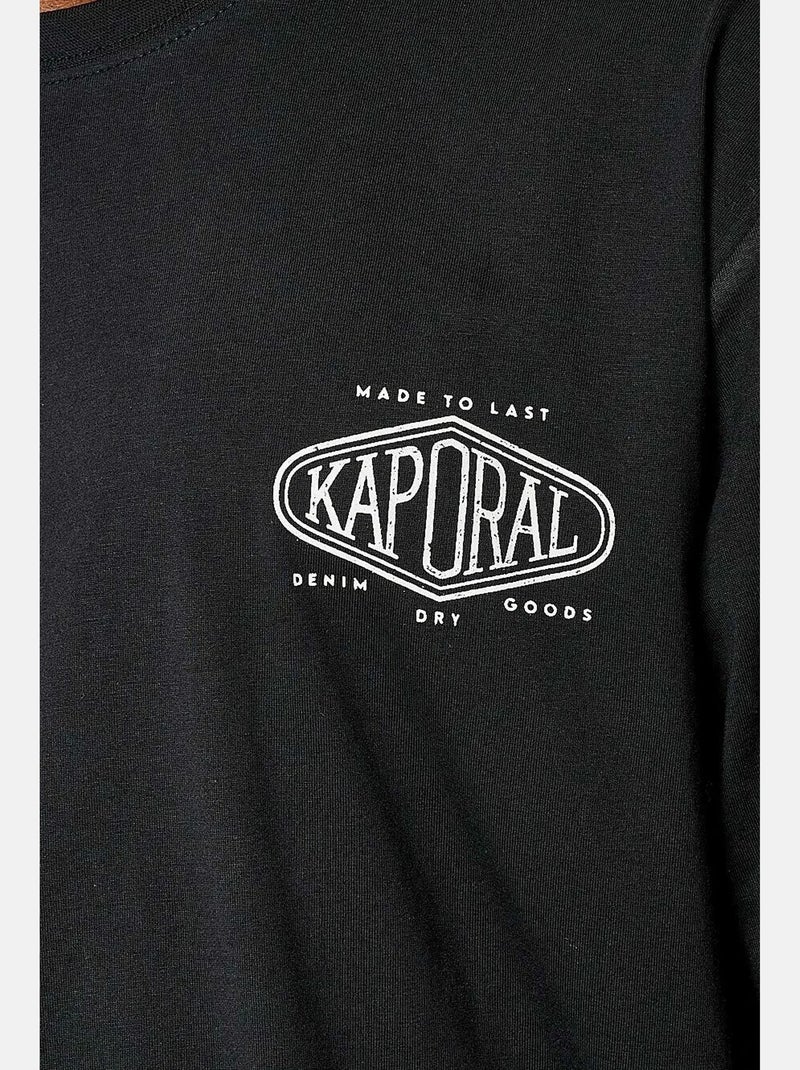 Tee Shirt Kaporal manches courtes Noir - Kiabi