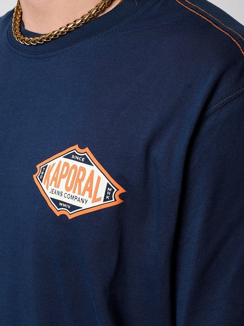 Tee Shirt Kaporal Titus Bleu - Kiabi