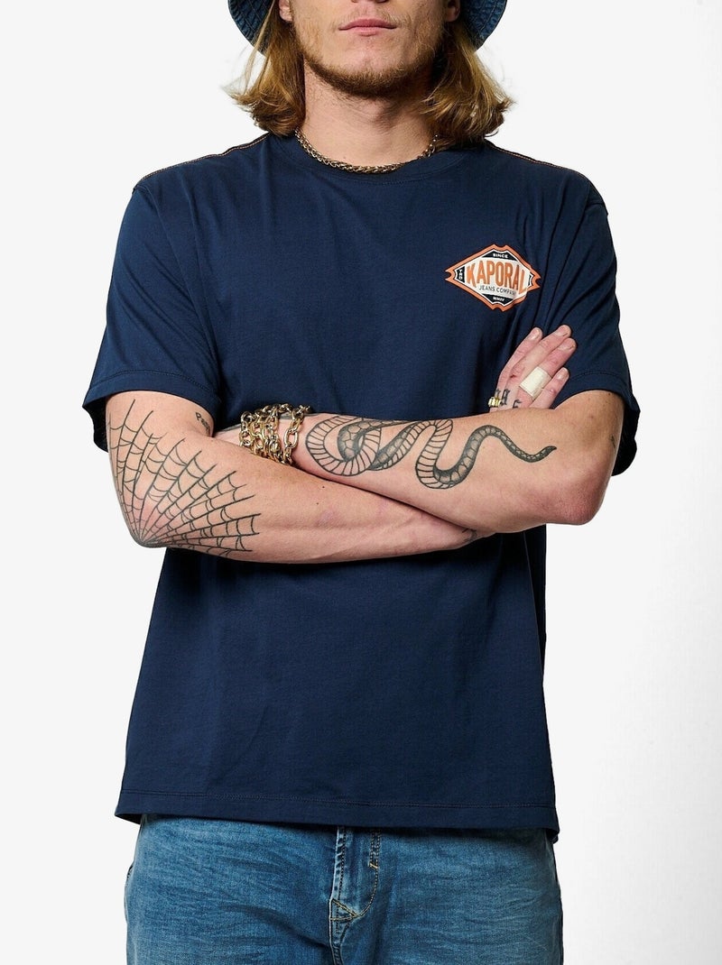 Tee Shirt Kaporal Titus Bleu - Kiabi