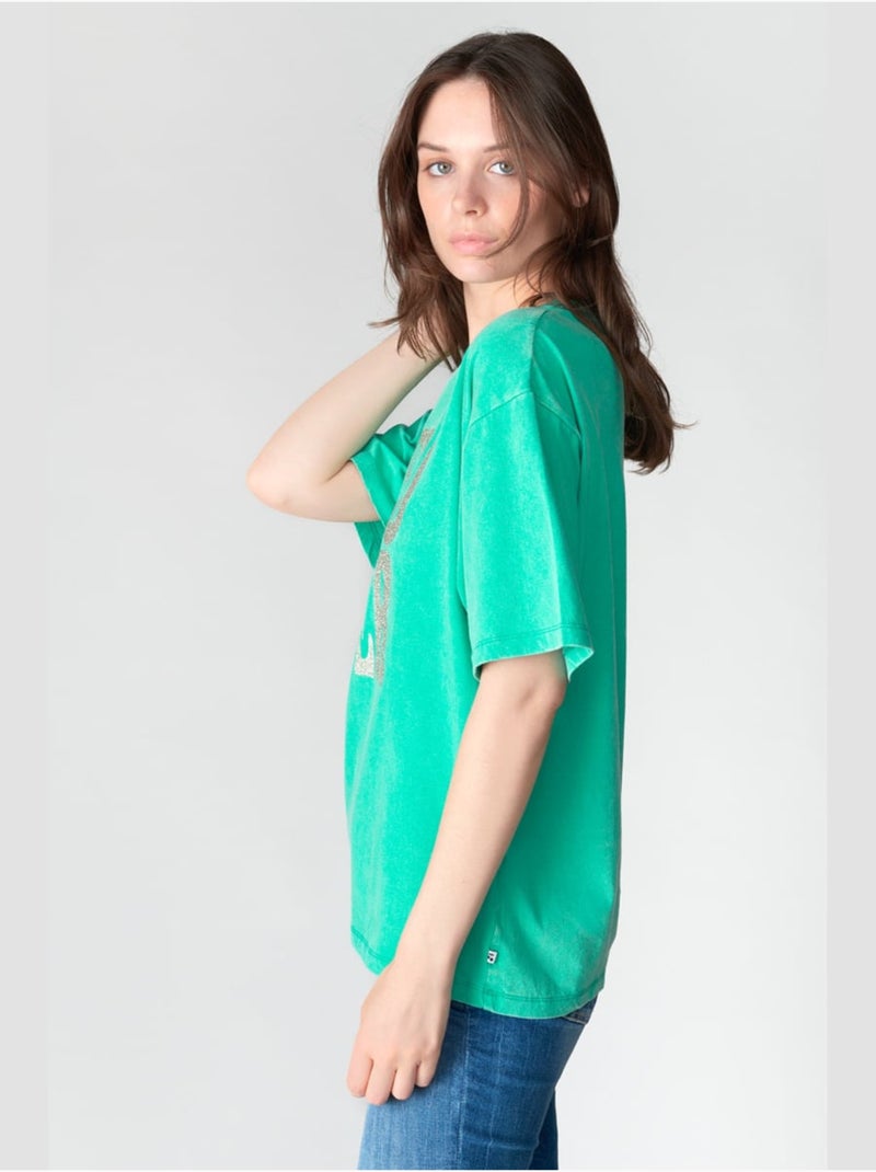 Tee-Shirt KATHLEEN 'Le Temps Des Cerises' Vert - Kiabi