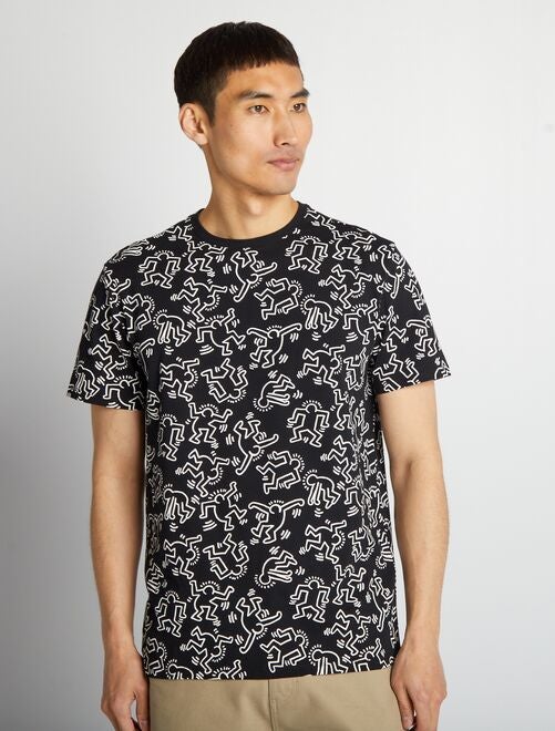 Tee-shirt 'Keith Haring' à col rond - Kiabi