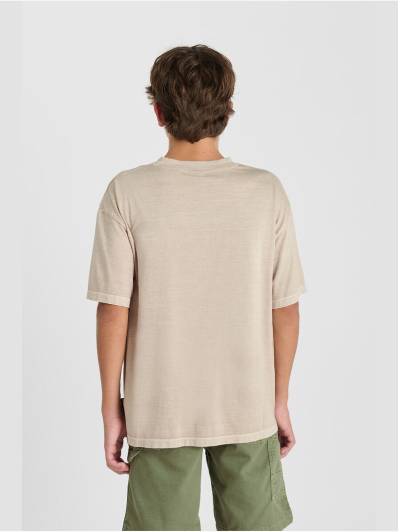 Tee-shirt kolobo 'le temps des cerises' Beige - Kiabi