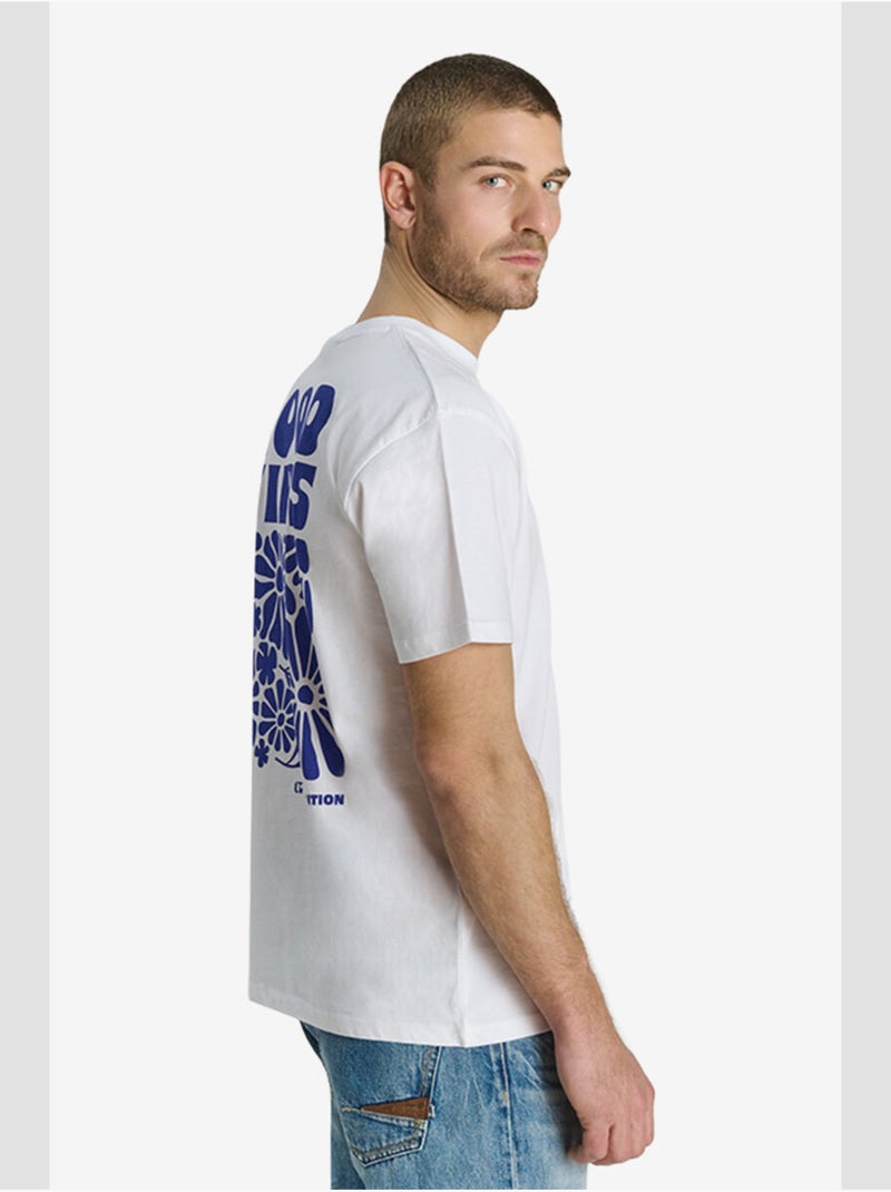 Tee-Shirt KROGER 'Le Temps Des Cerises' Blanc - Kiabi