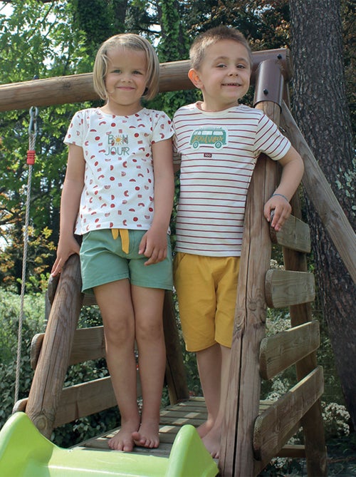 TEE SHIRT LAOUEN MANCHES COURTES ENFANT - Kiabi