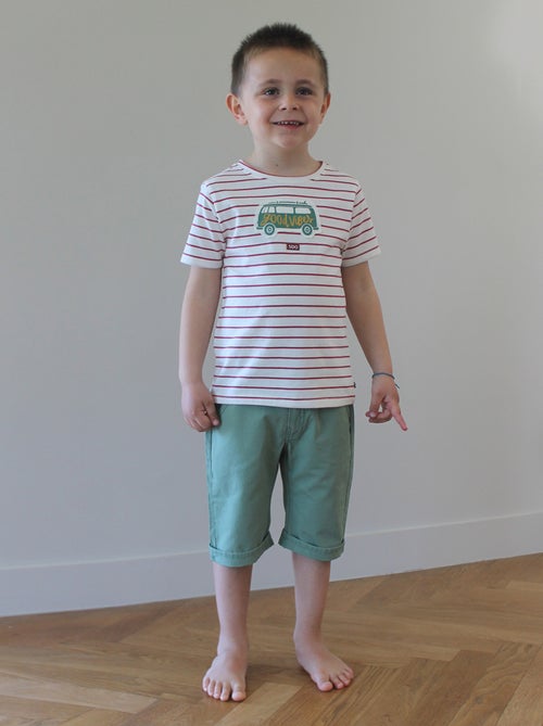 TEE SHIRT LAOUEN MANCHES COURTES ENFANT - Kiabi