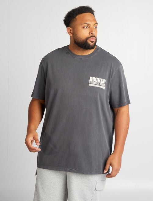 Tee-shirt large avec imprimé au dos - Kiabi