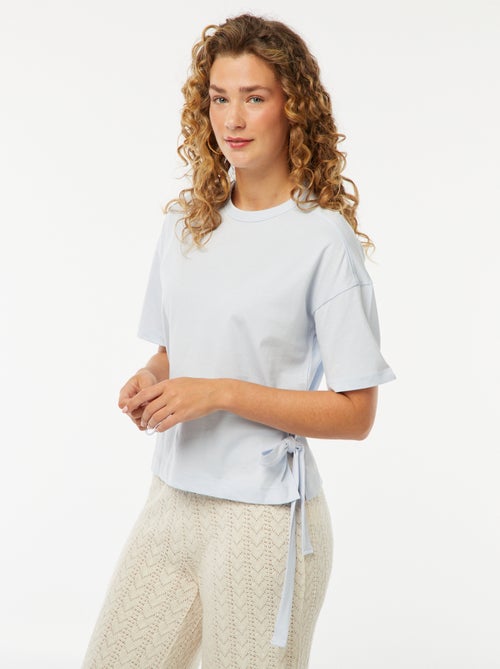 Tee-shirt large avec noeuds - Kiabi