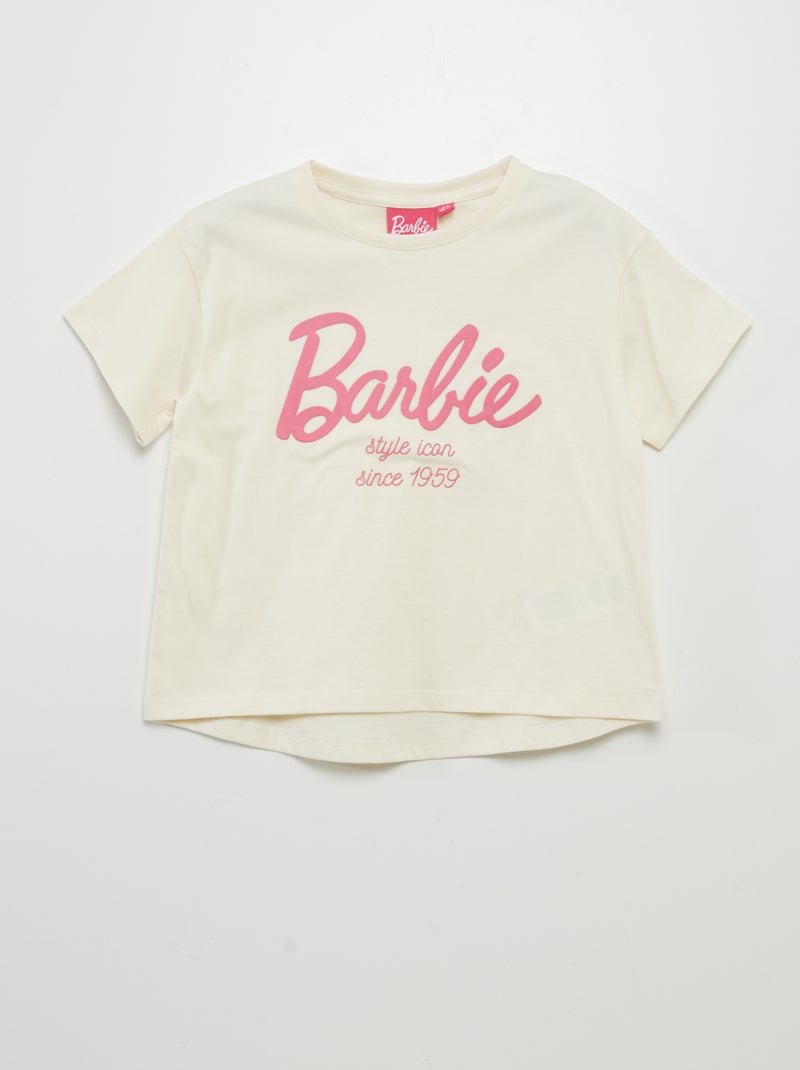 Tee-shirt large 'Barbie' blanc - Kiabi