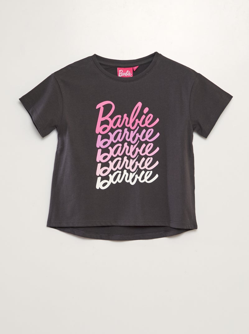 Tee-shirt large 'Barbie' Noir - Kiabi