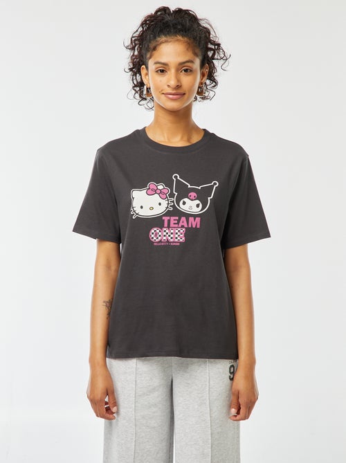 Tee-shirt large imprimé 'Hello Kitty' - Kiabi
