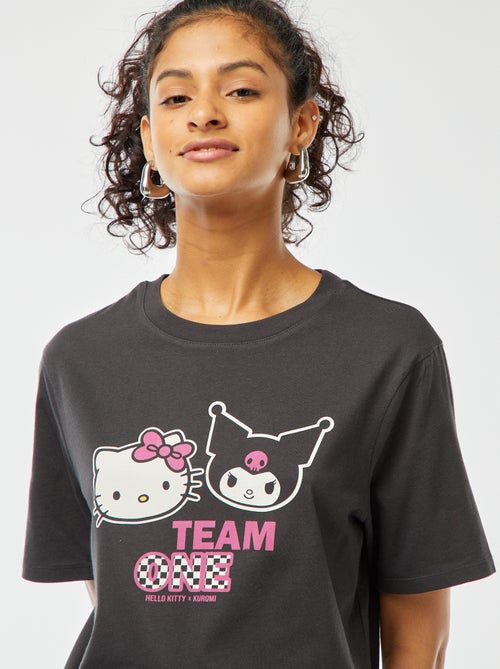 Tee-shirt large imprimé 'Hello Kitty' - Kiabi