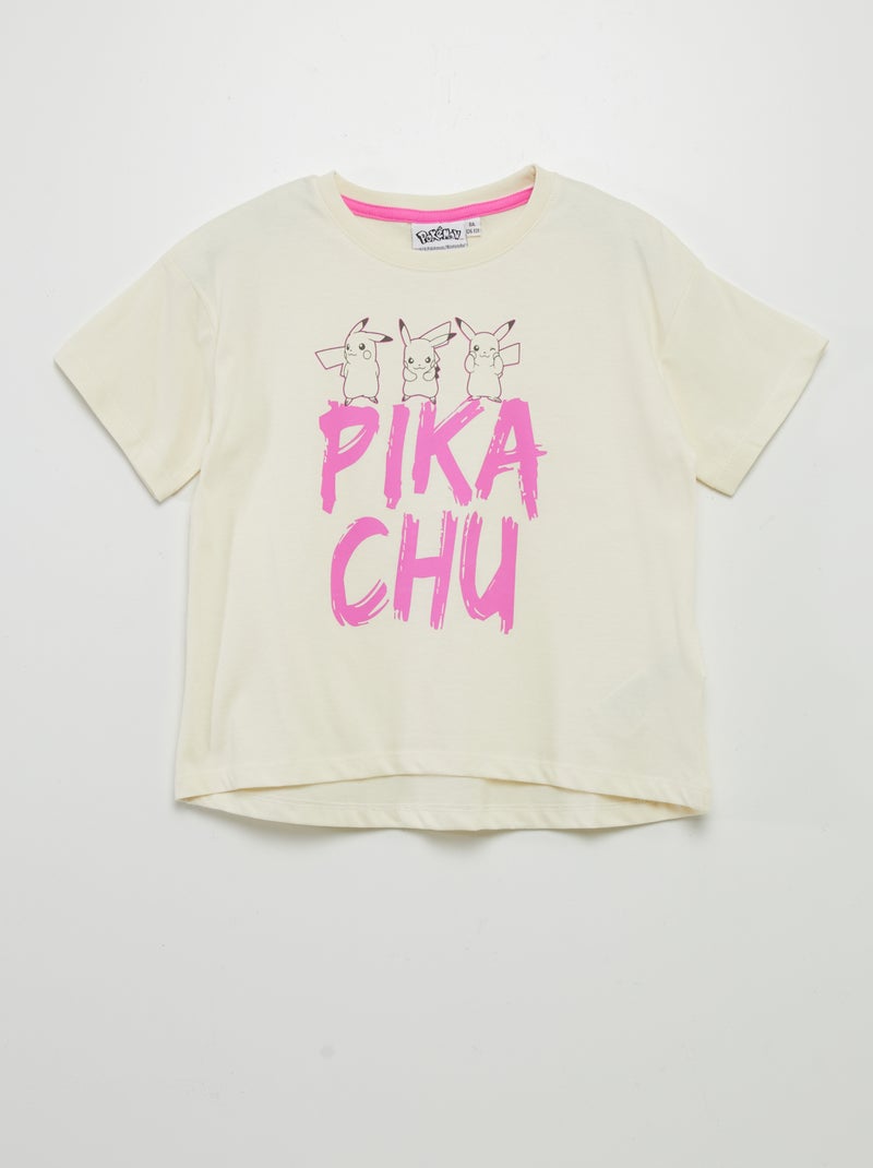 Tee-shirt large 'Pikachu' blanc - Kiabi