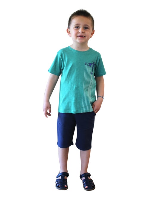 TEE SHIRT LAWRENCE MANCHES COURTES ENFANT - Kiabi