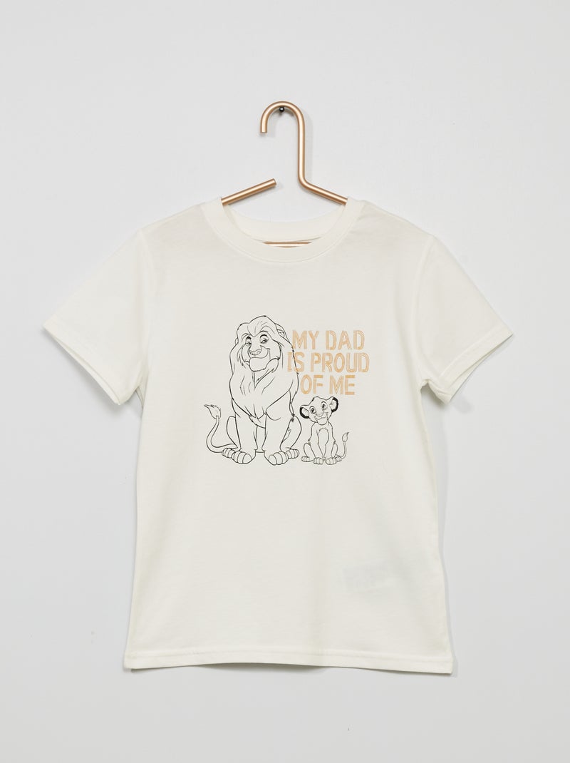 Tee-shirt 'Le Roi Lion' 'Disney' blanc - Kiabi