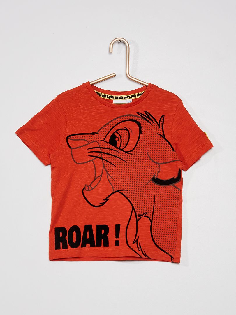Tee-shirt 'Le Roi Lion' 'Disney' orange - Kiabi