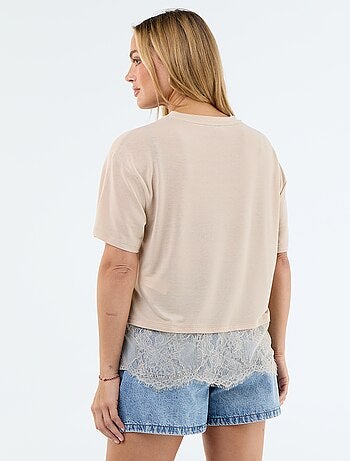 Tee-shirt léger avec base en dentelle