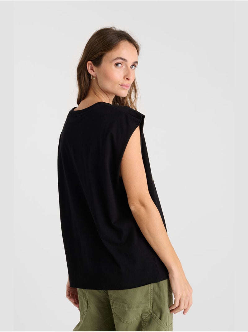 Tee-shirt lely 'le temps des cerises' Noir - Kiabi
