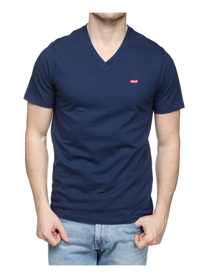 Tee Shirt Levi's col v Bleu foncé - Kiabi