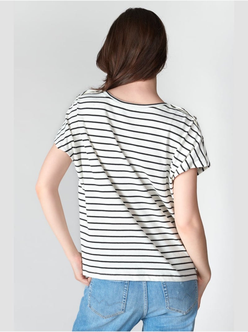 Tee-Shirt LILAS 'Le Temps Des Cerises' Blanc - Kiabi