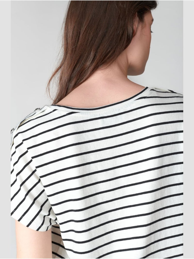 Tee-Shirt LILAS 'Le Temps Des Cerises' Blanc - Kiabi