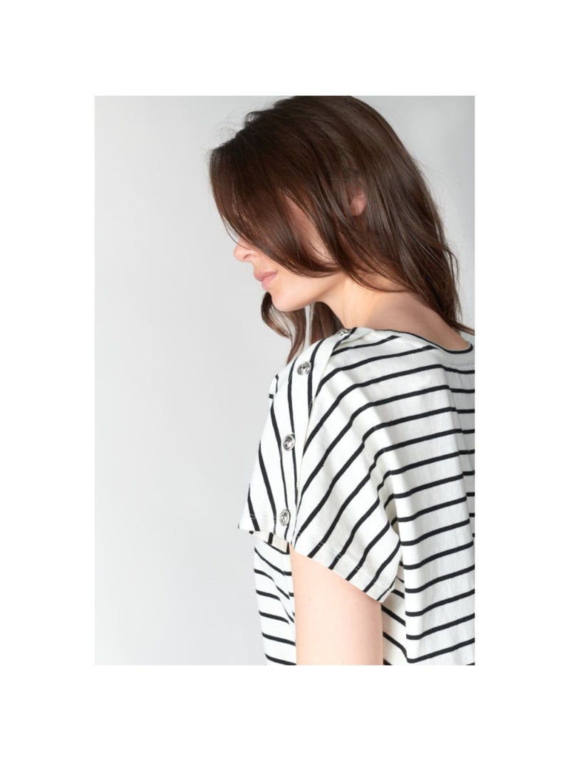 Tee-Shirt LILAS 'Le Temps Des Cerises' Blanc - Kiabi