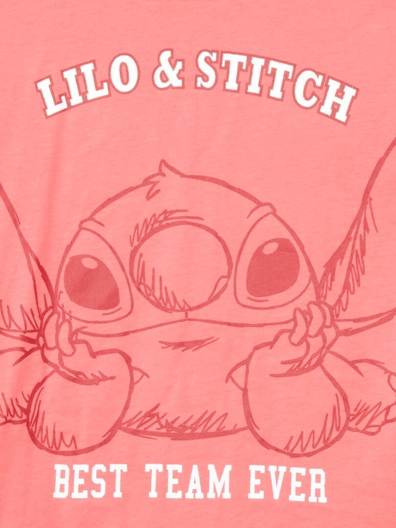 Tee-shirt  'Lilo et Stitch' de 'Disney' Rose - Kiabi