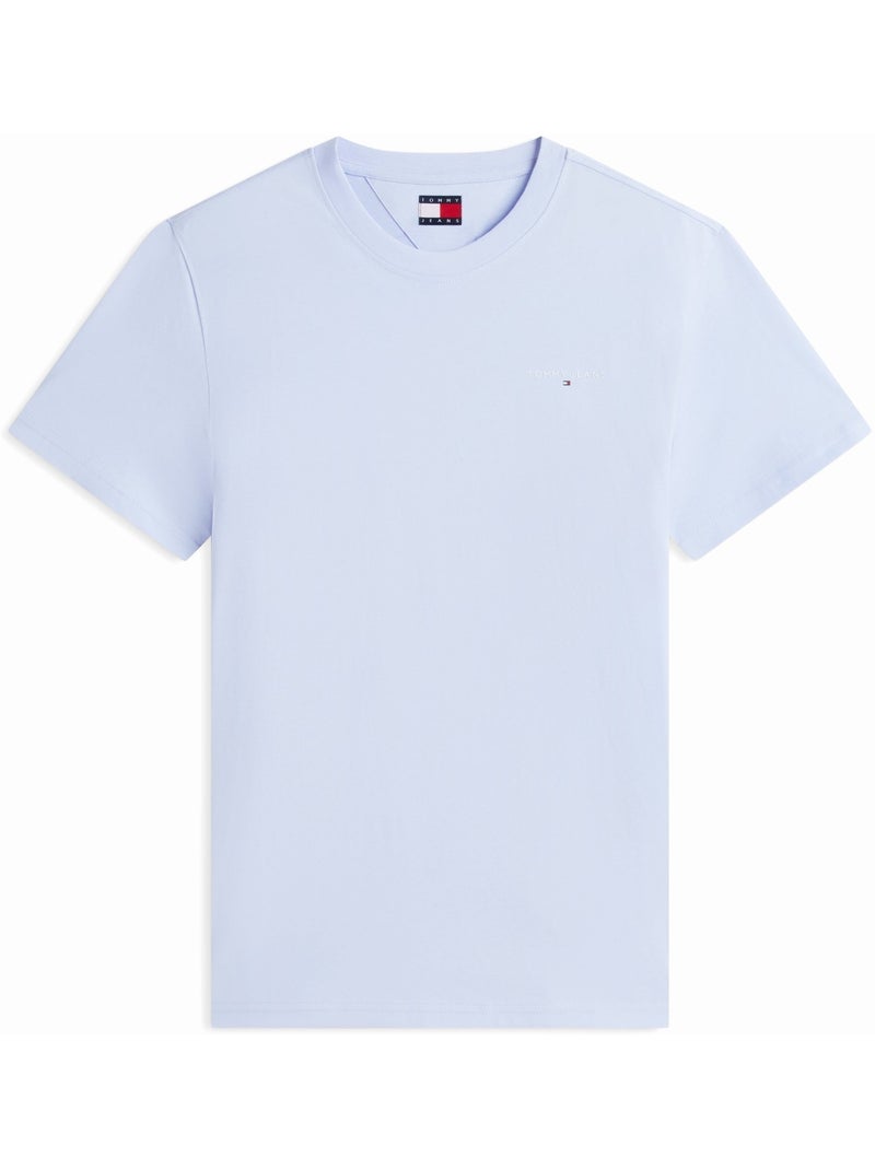 Tee Shirt Linear chest tee - Tommy jeans Bleu clair - Kiabi