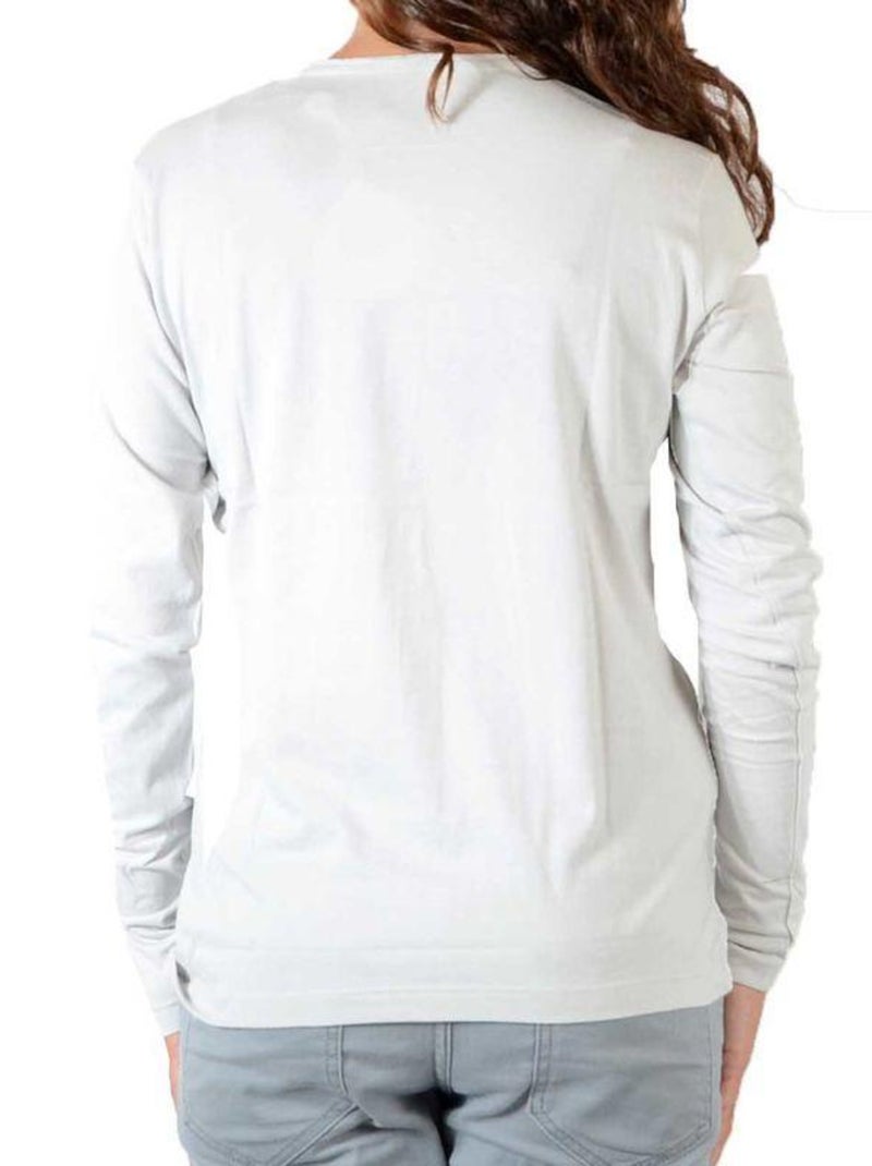 Tee Shirt Little Eleven Paris Basic V LS Mixte Blanc - Kiabi