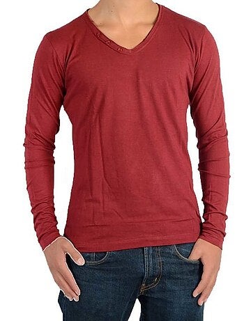 Tee Shirt Little Eleven Paris Basic V LS Mixte