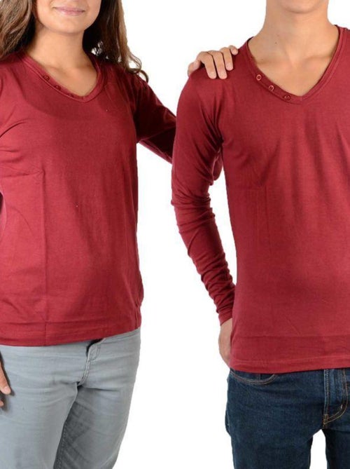 Tee Shirt Little Eleven Paris Basic V LS Mixte - Kiabi