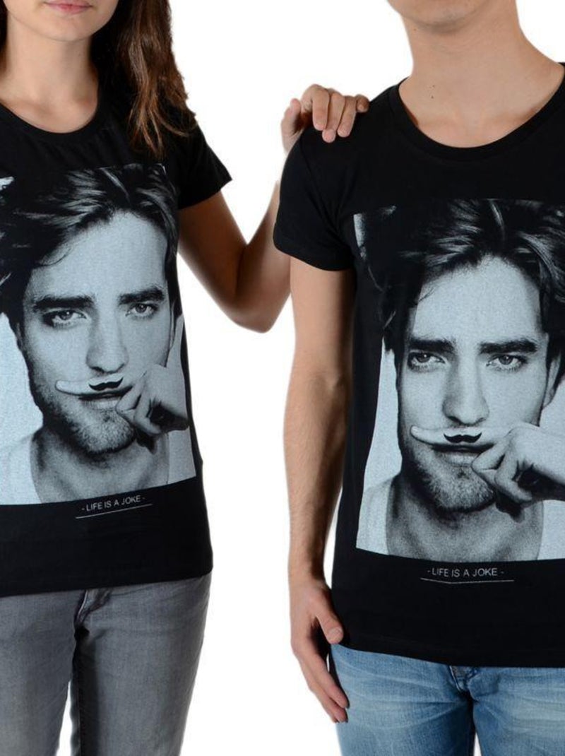 Tee Shirt Little Eleven Paris Berty SS Mixte Noir - Kiabi