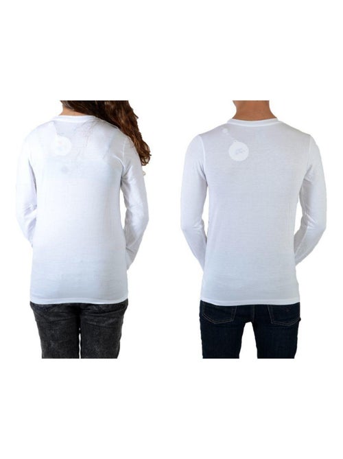 Tee Shirt Little Eleven Paris Bling LS Mixte Garçon   Fille  Blanc - Kiabi