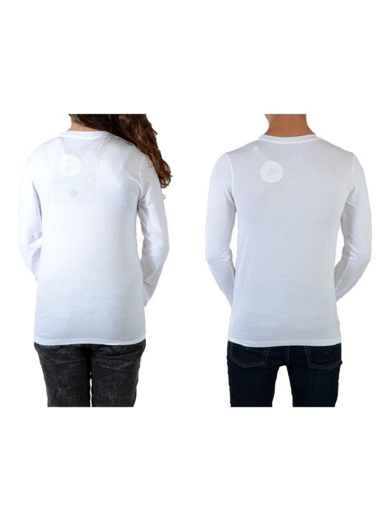 Tee Shirt Little Eleven Paris Bling LS Mixte Garçon   Fille  Blanc Blanc - Kiabi