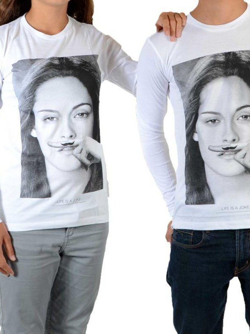 Tee Shirt Little Eleven paris Chris LS Mixte Blanc - Kiabi