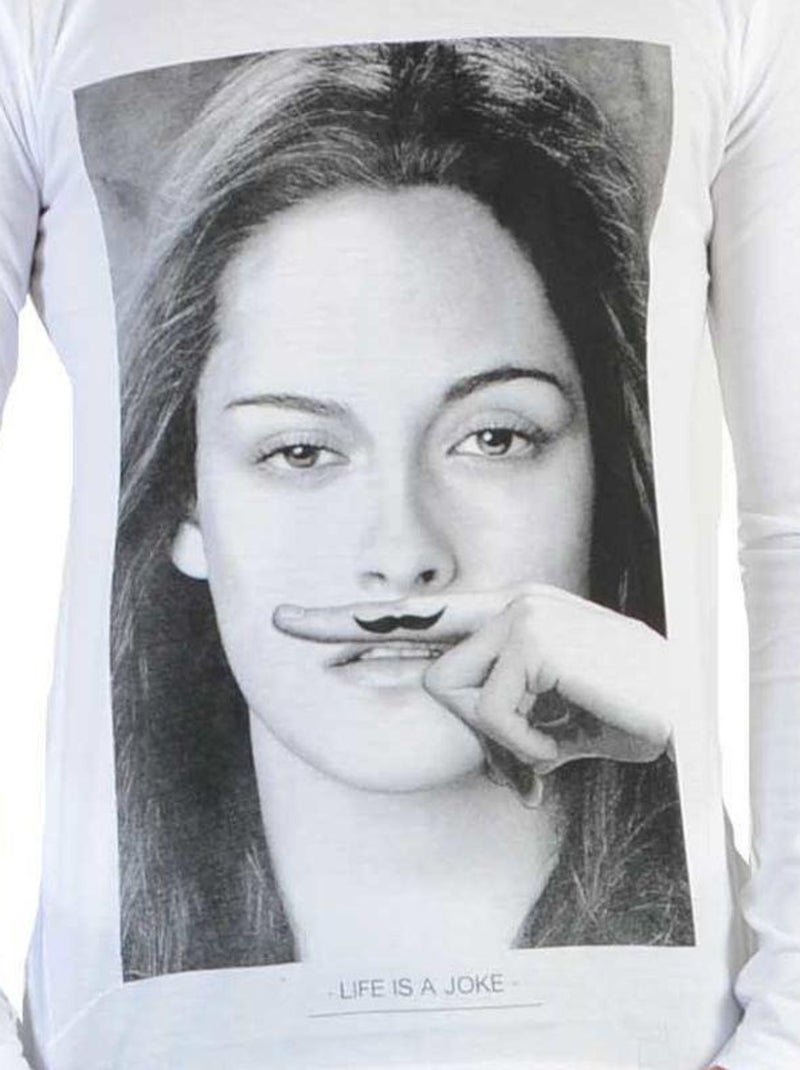 Tee Shirt Little Eleven paris Chris LS Mixte Blanc - Kiabi