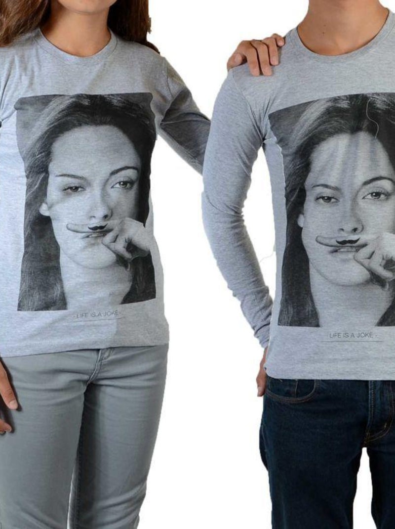 Tee Shirt Little Eleven paris Chris LS Mixte Gris - Kiabi