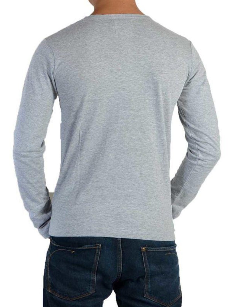 Tee Shirt Little Eleven paris Chris LS Mixte Gris - Kiabi